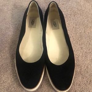 Ugg black suede slip on size 12